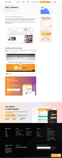 LiveAgent má silný vyhľadávač GIFov nájdených na Giphy.com. Oživte nudné konverzácie. Prečítajte si viac a vyskúšajte ich teraz v LiveAgentovi.