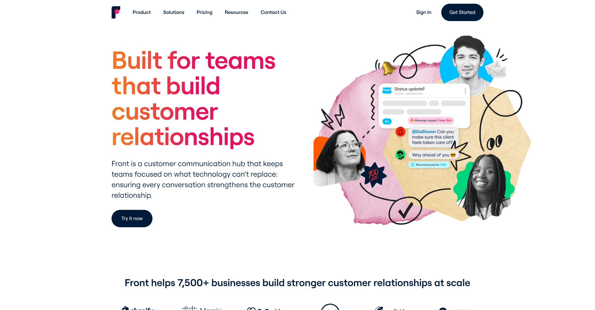 Úvodná stránka softvéru Front Live Chat