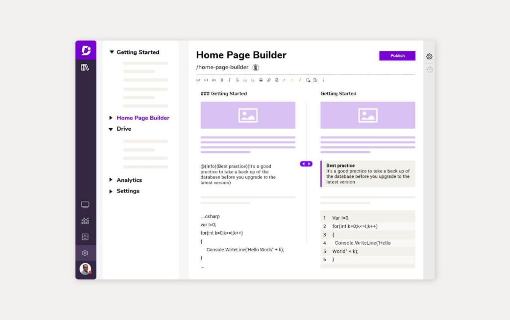 Softvér Document360 poskytujúci riešenia znalostnej databázy