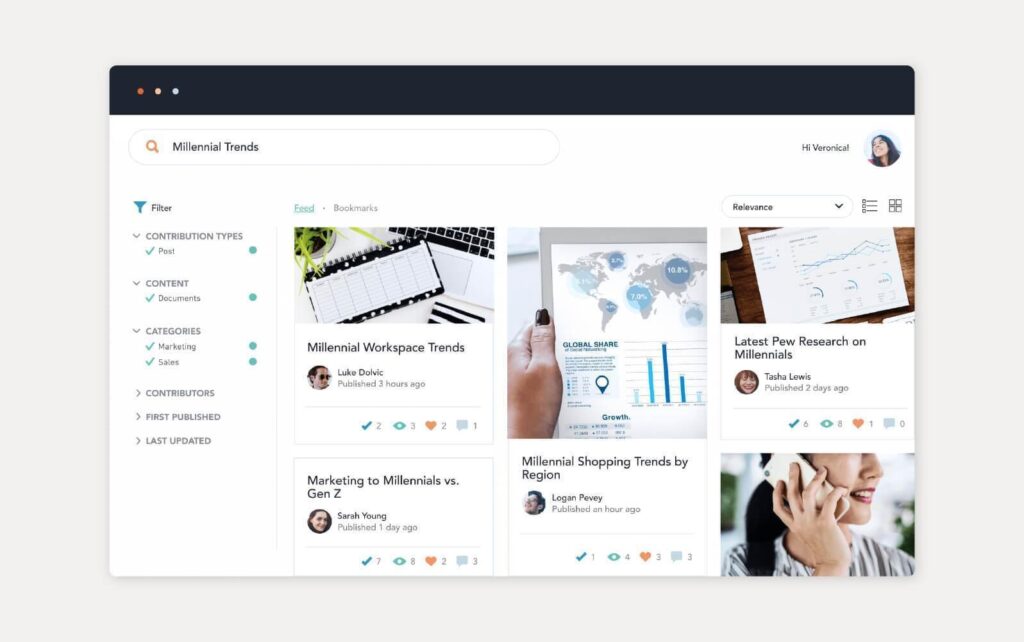 Príklad riešenia znalostnej databázy poskytovanej spoločnosťou Bloomfire