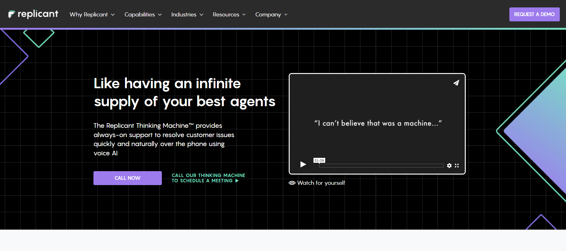 Domovská stránka Replicantu