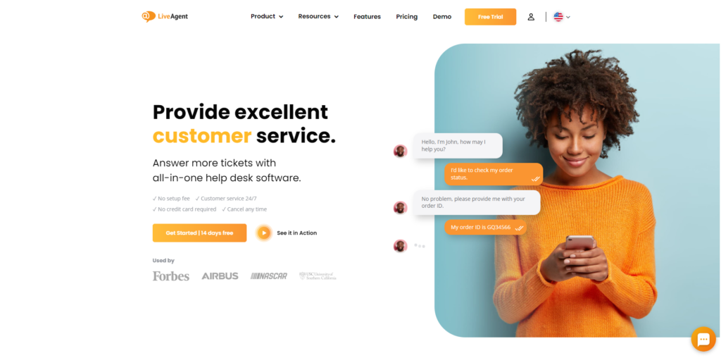 Domovská stránka LiveAgenta