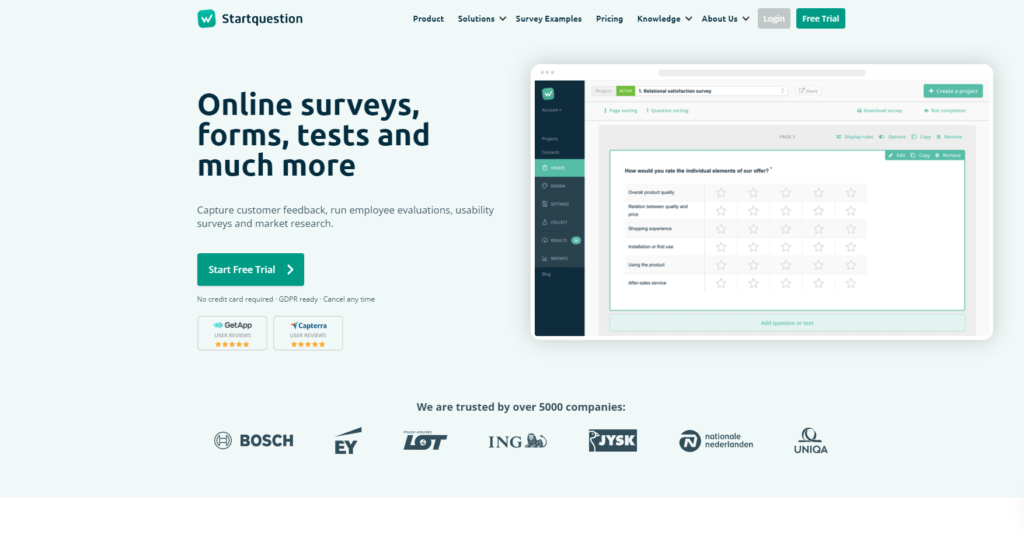 StartQuestion domovská stránka