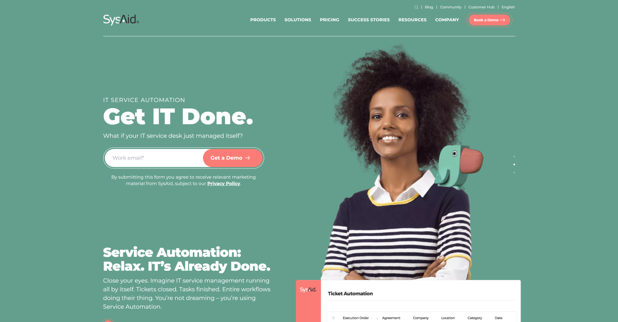 SysAid helpdesk softvér domovská stránka