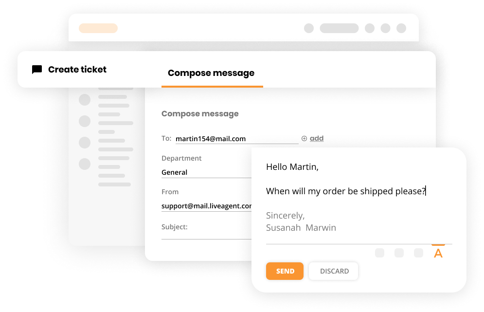 Vytvorte tiket v helpdesk softvéri - LiveAgent